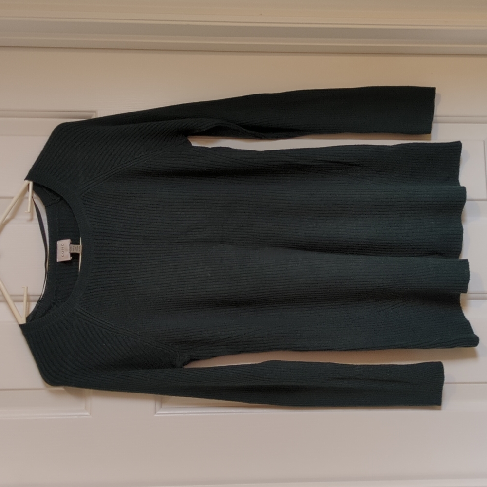L- Dark green sweater